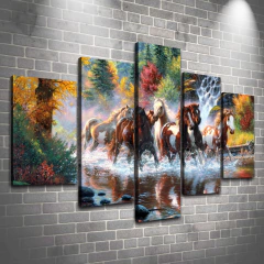 Cuadro Poliptico Caballos 5