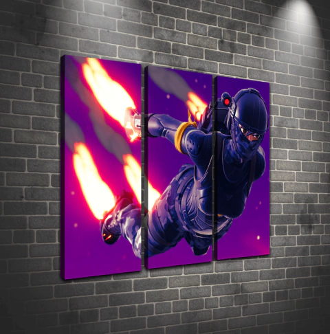 Cuadro Triptico Decorativo Fortnite 7