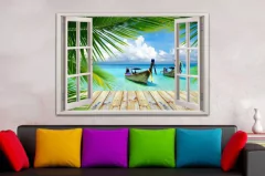 Cuadro Moderno Ventana a la playa