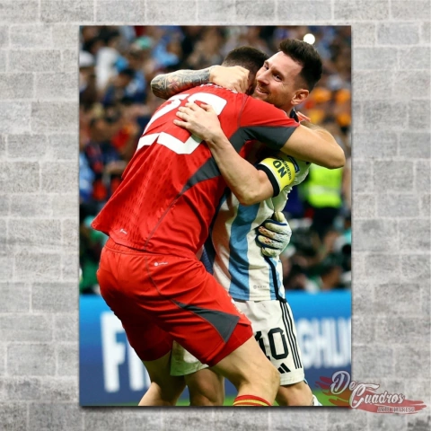 Cuadro 1 Pieza Messi y Dibu Qatar 2022