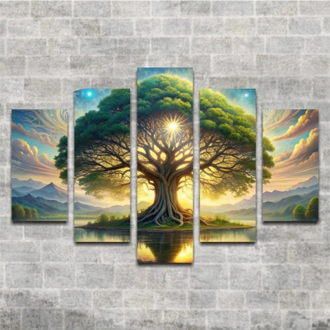 Cuadro Poliptico Yggdrasil tree 7