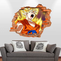 Vinilo Decorativo Pared Rota Dragon Ball