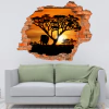 Vinilo Decorativo Pared Rota Paisajes Africa