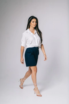 CAMISA SOCIAL IARA EM TECIDO CREPE ETIENNE BRANCA - loja online