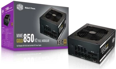 FUENTE COOLER MASTER 850W 80+ GOLD MWE FULL MODULAR - comprar online