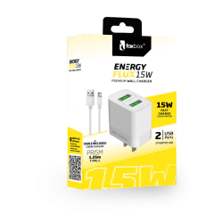 CARGADOR FOXBOX FLUX 15W BLANCO QC CARGA RAPIDA - comprar online