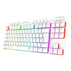 TECLADO MECANICO REDRAGON HORUS 80% BLANCO COMPACTO TKL USB C K622W-RGB - tienda online