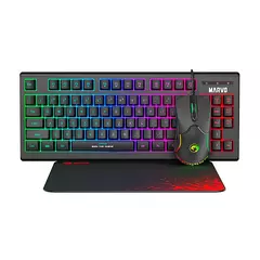 COMBO GAMING MARVO TECLADO CM310 COMPACTO RGB + MOUSE RGB + MOUSEPAD