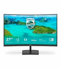 MONITOR PHILIPS 27" GAMING CURVO FREESYNC 75HZ HDMI VGA DPORT FHD 4MS 271E1SCA/55