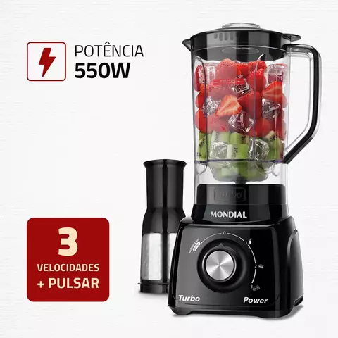 Liquidificador Turbo Power Mondial 550W L-99 FB