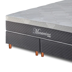 Conjunto Box Queen Size Mocaccino 158x68 com Molas ensacadas individualmente - Umaflex na internet