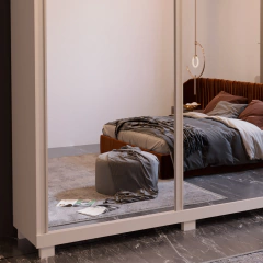 ROUPEIRO MAXIMUS 3PTS DE CORRER C/ ESPELHO - comprar online