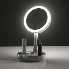 Espelho Facial de Camarim Led Articulável Com Aumento 10x para Maquiagem Barbear Portátil - comprar online