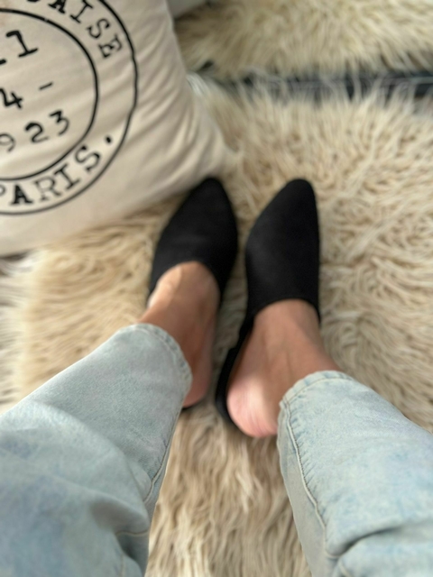 Mules Rafia Black