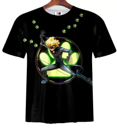 Remera ZT-0387- Miraculous 6 Cat Noir