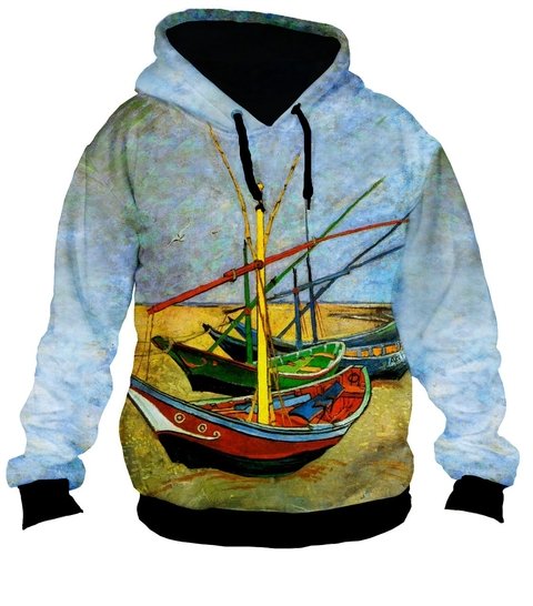 Buzo BZT-0343 - Van Gogh 3 Pesqueros en la playa