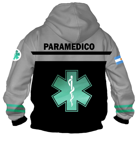 Buzo BZT-0662E - Emergencias Medicas 2 (Paramédicos) Gris y Negro - ZT indumentaria
