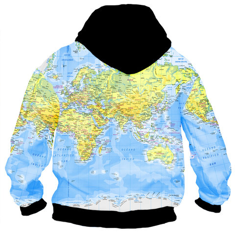Buzo BZT-0513 - Planisferio (Mapa mundial) - ZT indumentaria