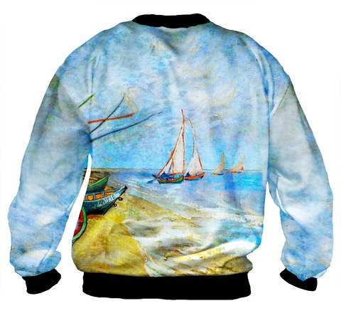 Buzo BZT-0343 - Van Gogh 3 Pesqueros en la playa - ZT indumentaria