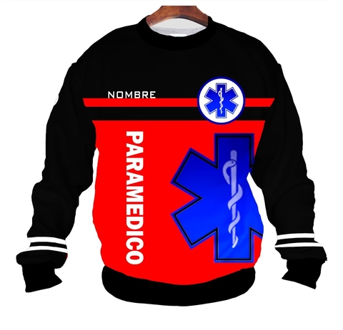 Buzo BZT-0662B - Emergencias Medicas 2 (Paramédicos) Roja y Negra