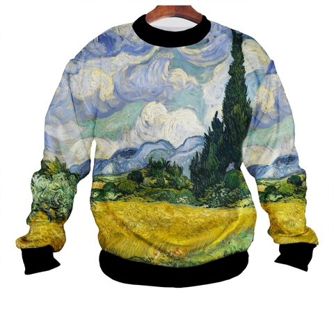 Buzo BZT-0823 - Van Gogh 6 Campo de Trigo con Cipreses en internet