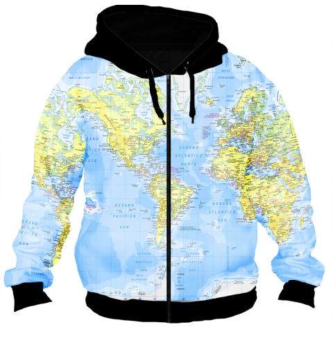 Campera CZT-0513 - Planisferio (Mapa mundial)