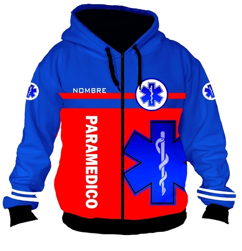 Campera CZT-0662C - Emergencias Medicas 2 (Paramedicos) Roja y Azul