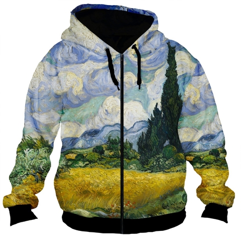 Campera CZT-0823 - Van Gogh 6 Campo de Trigo con Cipreses