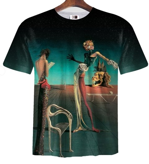 Remera ZT-0454 - Salvador Dalí 6 Mujer con Cabeza de Rosas