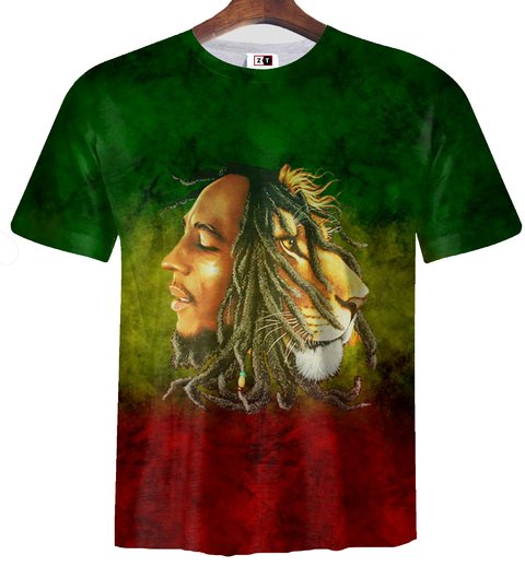 Remera ZT-0467 - Bob Marley Rasta Lion