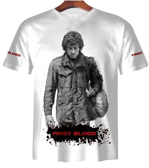 Imagen de Remera ZT-0306 - Rambo (Marron, Negra o Blanca)