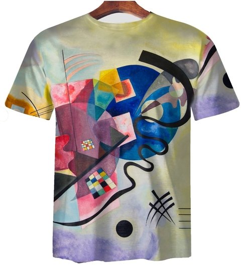 Remera ZT-0489 - Kandinsky Amarillo Rojo y Azul - comprar online