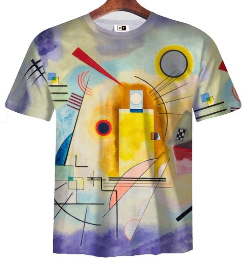 Remera ZT-0489 - Kandinsky Amarillo Rojo y Azul