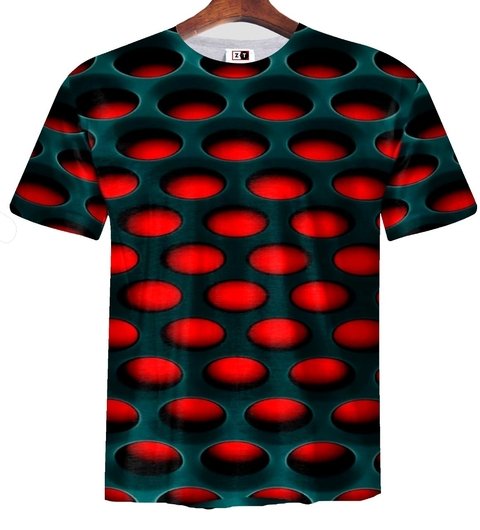 Remera ZT-0520R - Huecos Rojos 3D