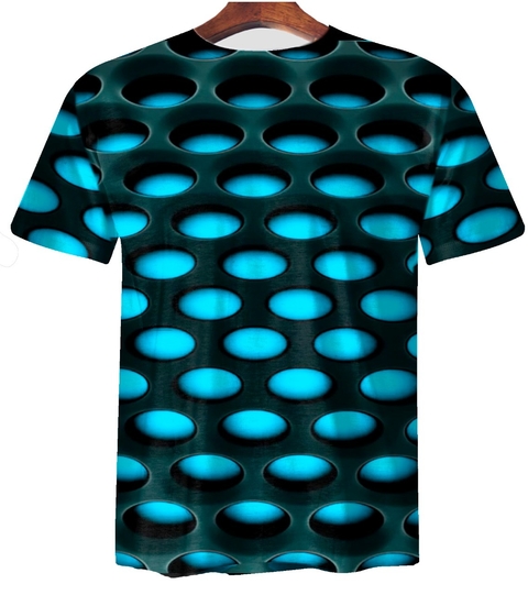 Remera ZT-0520C - Huecos Celestes 3D - comprar online