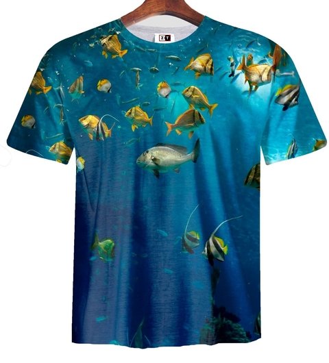 Remera ZT-0521 - Paisaje Marino 1 (Peces 1)