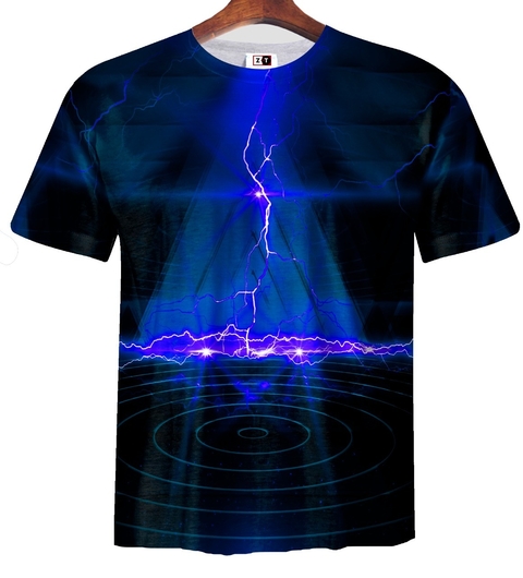 Remera ZT-0643 - Rayos (verde, dorado o azul) en internet