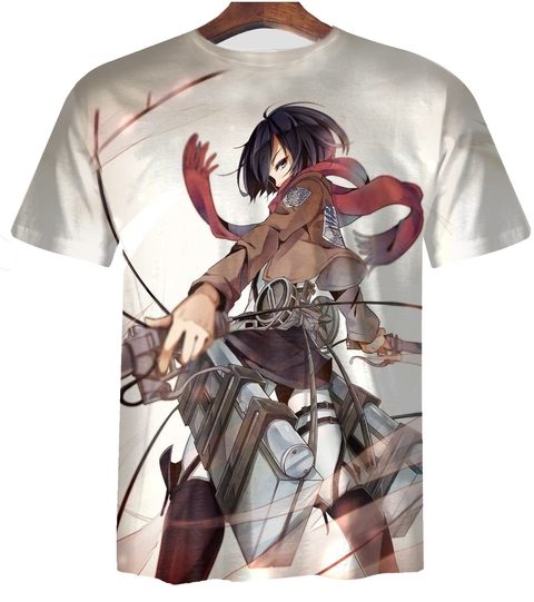 Remera ZT-0865 - Attack on Titan 3 Mikasa Ackerman - comprar online