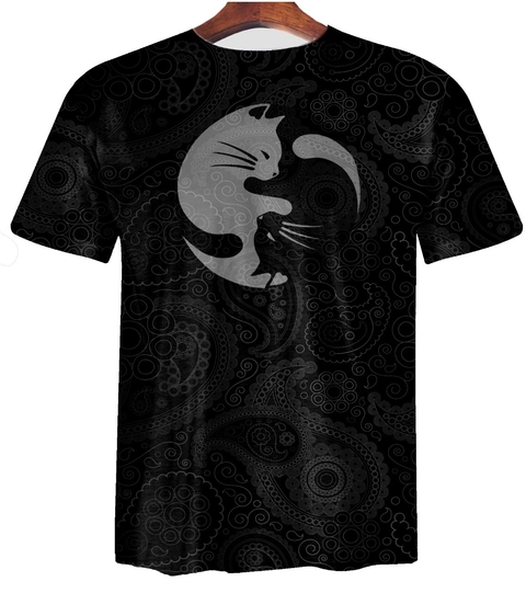 Remera ZT-0869 - Gatos Yin Yang - comprar online