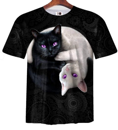 Remera ZT-0869 - Gatos Yin Yang