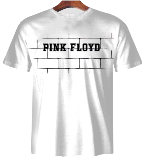 Remera ZT-1141B - Pink Floyd 4 (Dibujo Collage) Blanca - comprar online