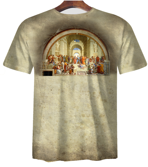 Remera ZT-1154 - Rafael Sanzio La Escuela de Atenas - comprar online