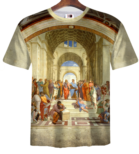 Remera ZT-1154 - Rafael Sanzio La Escuela de Atenas