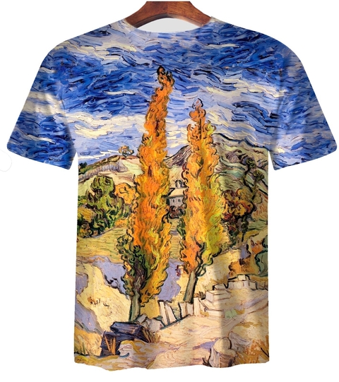 Remera ZT-1157 - Van Gogh 9 Dos Alamos en la Colina - comprar online