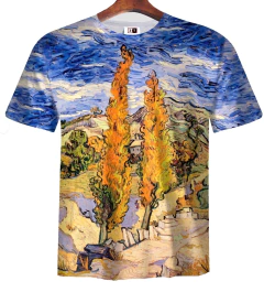 Remera ZT-1157 - Van Gogh 9 Dos Alamos en la Colina