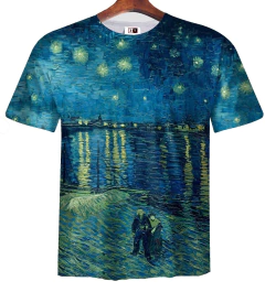 Remera ZT-1158 - Van Gogh 10 Noche Estrellada sobre el Rodano