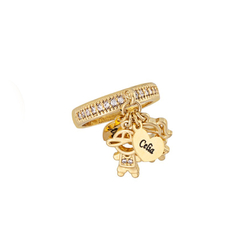 Anel com pingente de filhos - comprar online