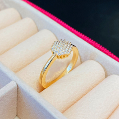 Anel Chuveirinho de zircônias em ouro 18kl - comprar online