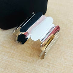 Bracelete listras prateado
