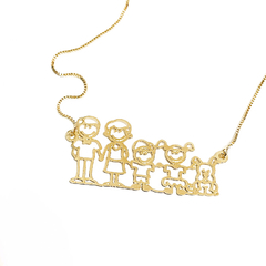 Colar Família desenho - comprar online